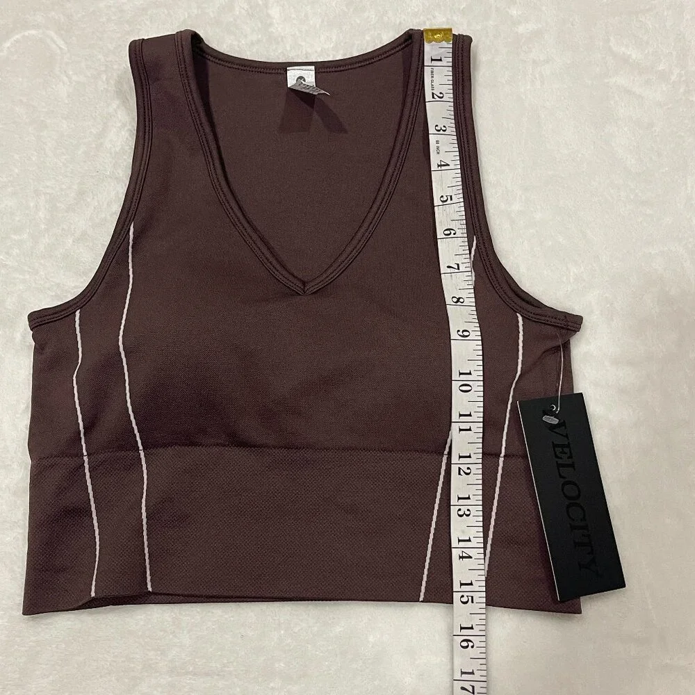NWT Brown Sports Bra Tank Size Medium